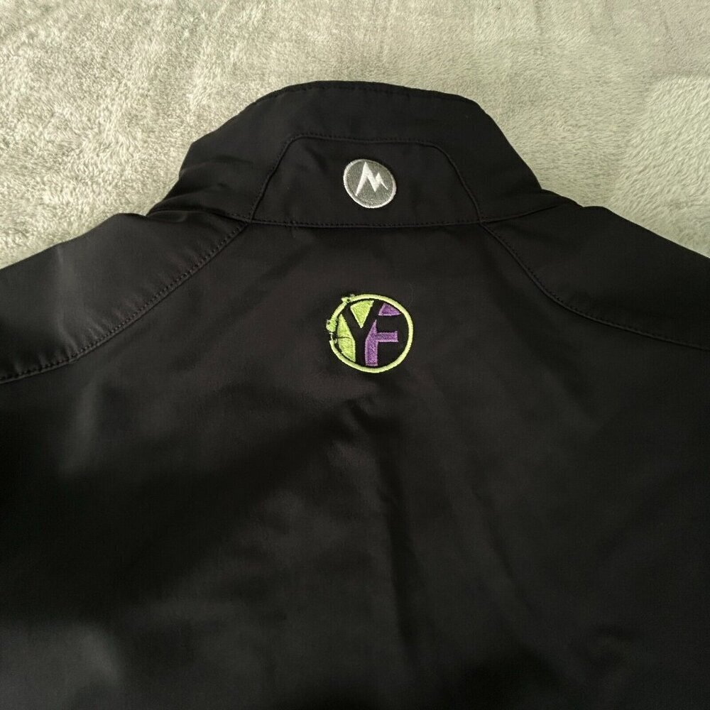 Marmot Approach Vest Black Soft Shell Mens Size L Water Repellent, "CYBEX" logo - Picture 7 of 10